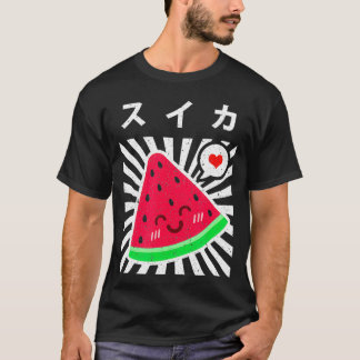 Camiseta sandía japonesa Kawaii 90 retro lindo verano F