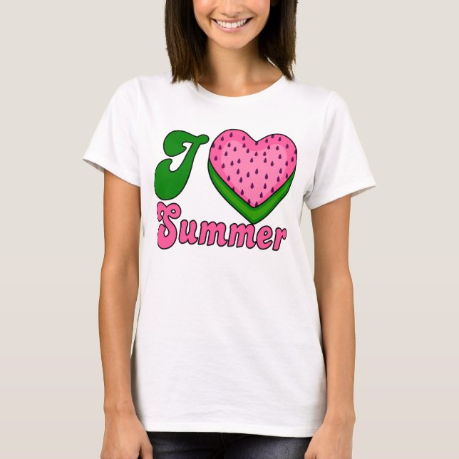 Camiseta sandía, me encanta el verano (Anverso)