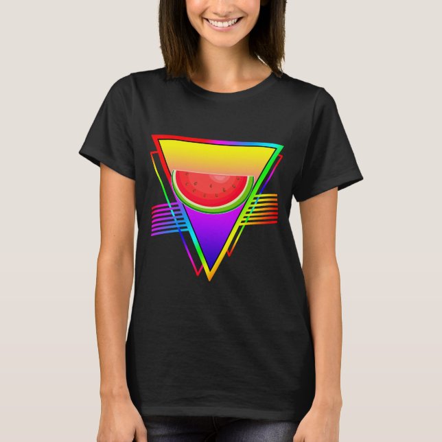 Camiseta Sandía Neon Retro (Anverso)