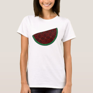 Camiseta sandía palestina Tatuaje rojo bordado