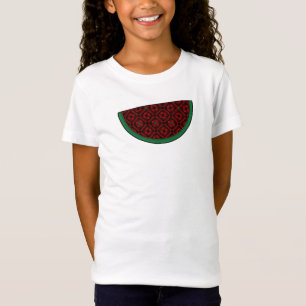 Camiseta sandía palestina Tatuaje rojo bordado