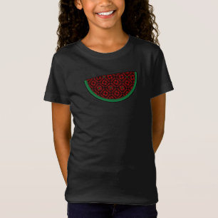 Camiseta sandía palestina Tatuaje rojo bordado