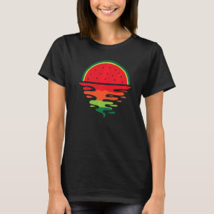 Camiseta sandía puesta de sol verano fruta playa piscina de