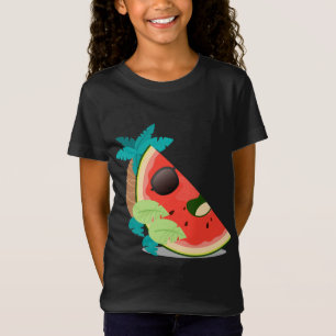 Camiseta sandía relajante gafas de sol divertida sandías Fr