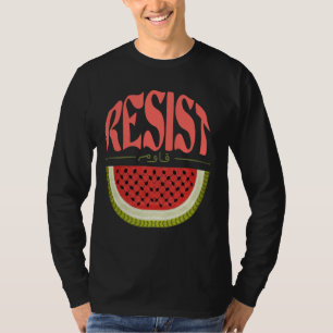 Camiseta sandía resiste Palestina árabe, sandía se cae