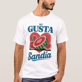Camiseta sandía retro "Me Gusta Sandía" té de verano