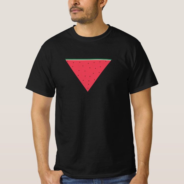 Camiseta sandía sobre resistencia del triángulo rojo invert (Anverso)