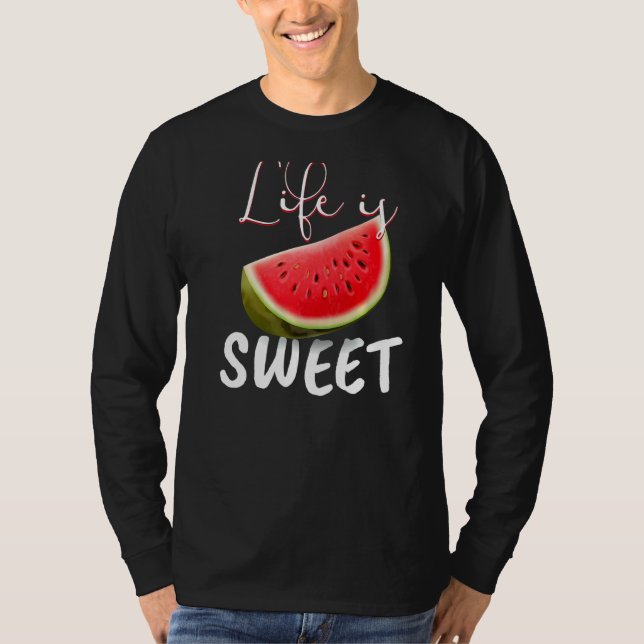 Camiseta sandía Vegan I La Vida Es Dulce I La Naturaleza Ja (Anverso)