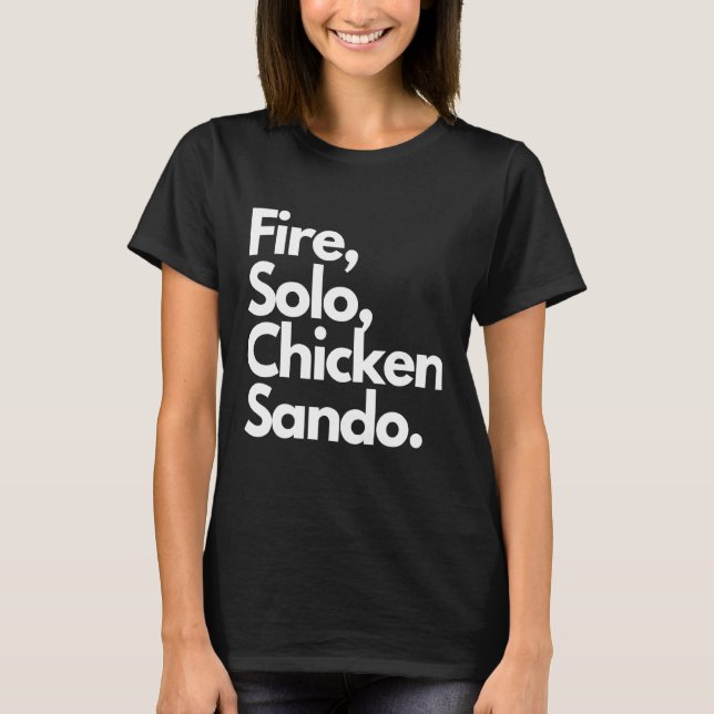 Camiseta Sando de Pollo Solo Fuego (Anverso)