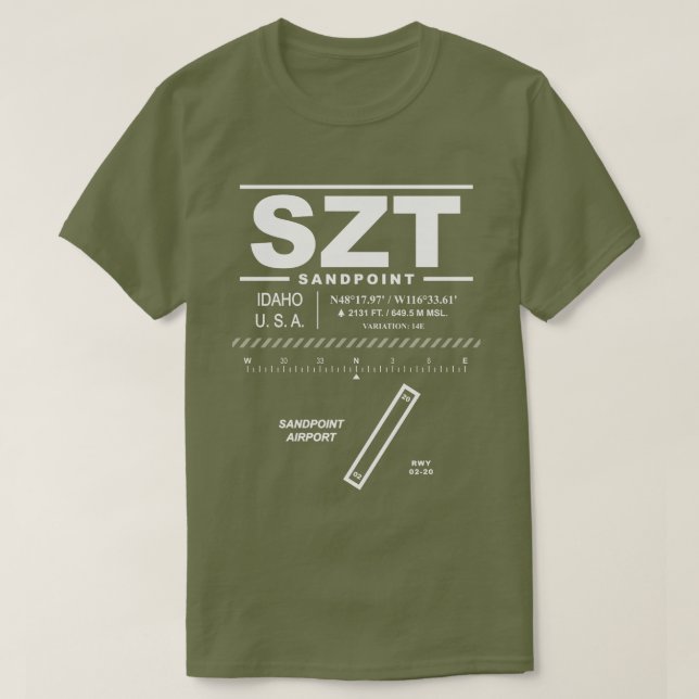 Camiseta Sandpoint Airport SZT T-Shirt (Diseño del anverso)