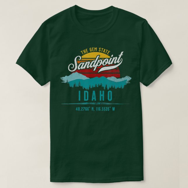 Camiseta Sandpoint Idaho Souvenir 5 (Diseño del anverso)