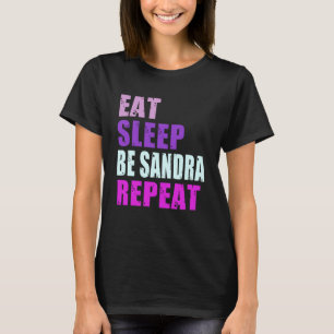 Camiseta Sandra Eat Sleep Be Repetir Sandra