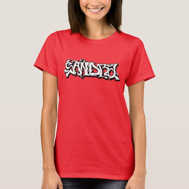 Camiseta Sandra Graffiti Name T Shirt (Anverso)