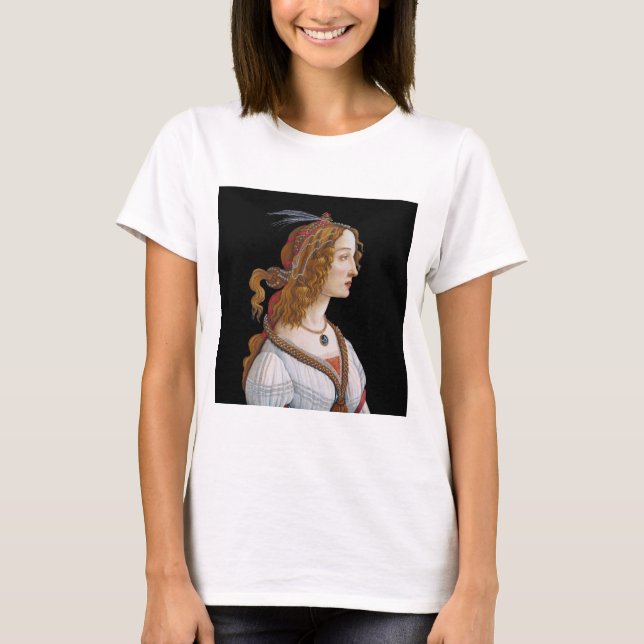 Camiseta Sandro Botticelli - Retrato de Simonetta Vespucci (Anverso)
