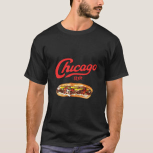 Camiseta Sandwich de carne italiana de Chicago Food Love Gi