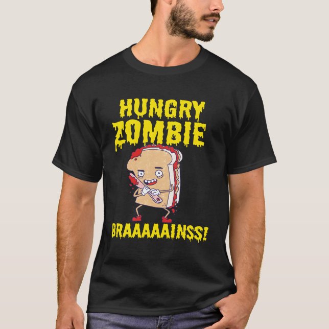 Camiseta Sandwich de Halloween Sandwich Zombie Sándwich Spo (Anverso)