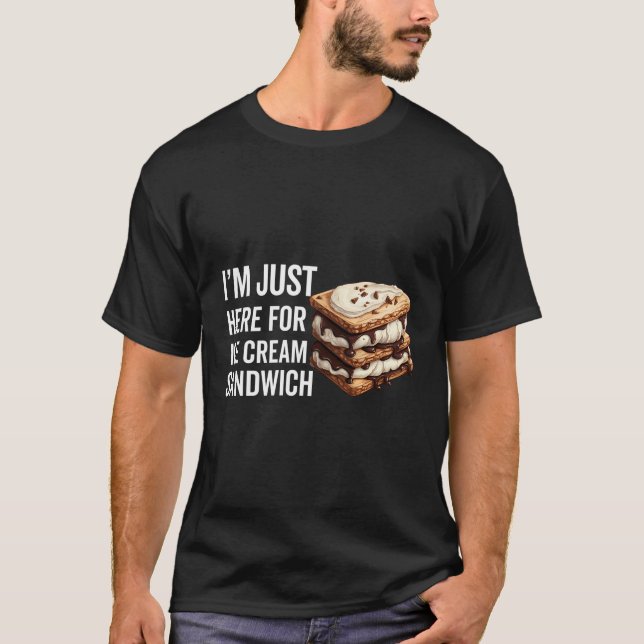 Camiseta Sandwich De Helado Hombres Mujeres Niños Cookie Ic (Anverso)