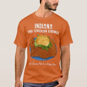Camiseta Sándwich de lomo de cerdo Deep Fried Cutlet Hambur