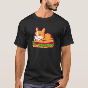 Camiseta Sándwich de perro lindo Corgi