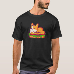 Camiseta Sándwich de perro lindo Corgi