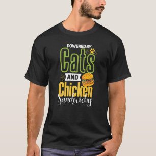 Camiseta Sándwich de Pollo Gato Hamburguesa de Pollo
