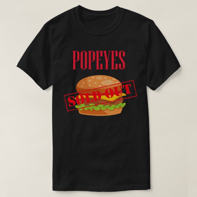 Camiseta Sandwich de pollo vendido comida rápida roja (Diseño del anverso)