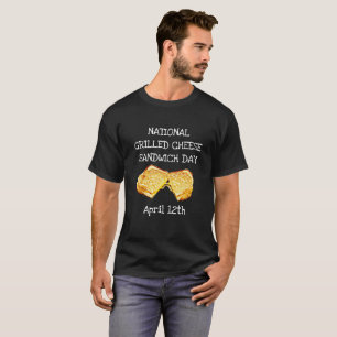 Camiseta Sándwich de queso a la parrilla nacional Día 12 de