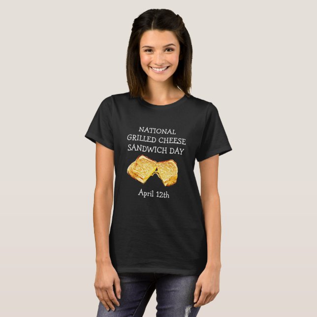 Camiseta Sándwich de queso a la parrilla nacional Día 12 de (Anverso completo)