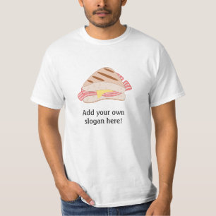 Camiseta Sándwich de tocino: Lema de Personalizable