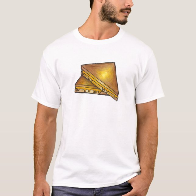 Camiseta Sandwich de Tostada de Queso de Cheddar a la parri (Anverso)