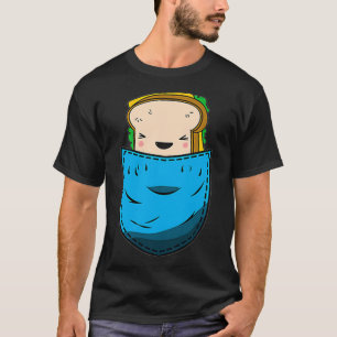 Camiseta Sándwich Gracioso En Un Diseño De Bolsillo