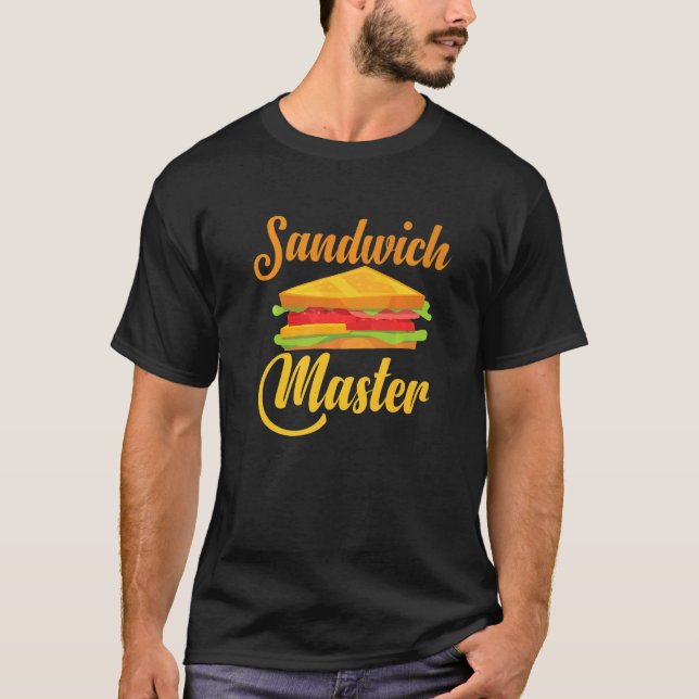 Camiseta Sandwich Master Fast Food Sandwich Chef Dice (Anverso)