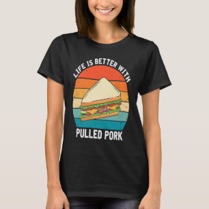 Camiseta Sándwich para carne desmenuzada y comida rápida