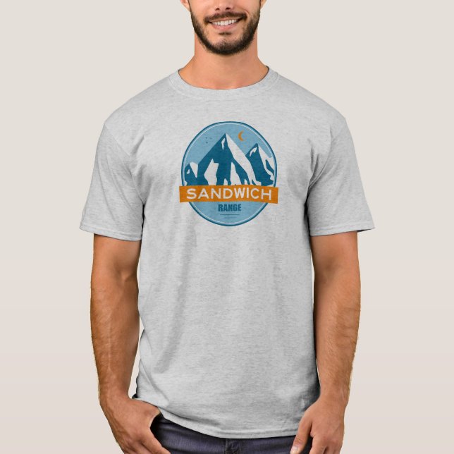Camiseta Sandwich Range New Hampshire Stars Moon (Anverso)