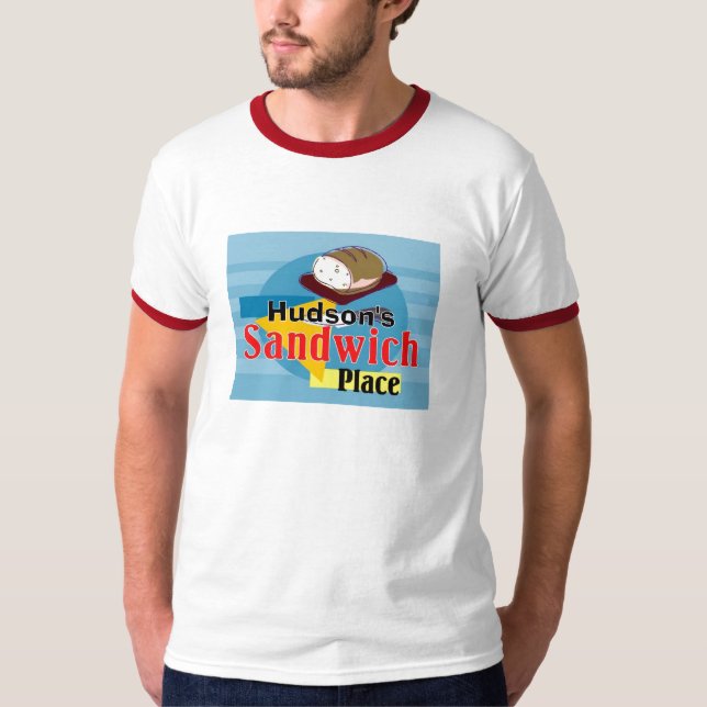 Camiseta Sandwich Shop - Personalizar con tu nombre (Anverso)