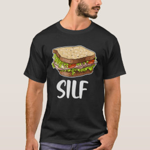 Camiseta Sándwich Silf Pan Cortado Comida Rápida Amantes De
