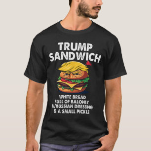 Camiseta Sándwich Trump Pan Blanco Lleno De Tonterías Diver