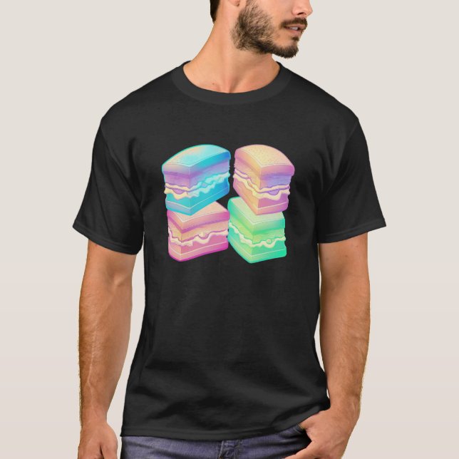 Camiseta Sandwiches Vaporwave Retrowave Aesthetic (Anverso)