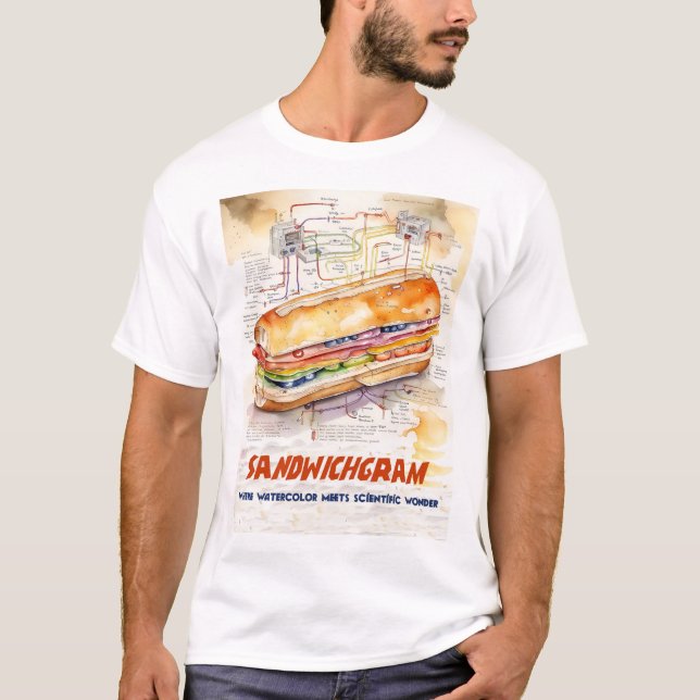 Camiseta Sándwichgrama - Diagrama del sándwich perfecto (Anverso)