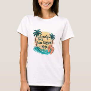 Camiseta Sandy Toes Estético De Playa Nose Besada De Sol