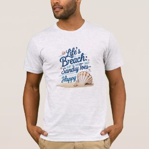 Camiseta Sandy Toes & Shell Wishes - Life's a Beach Tee