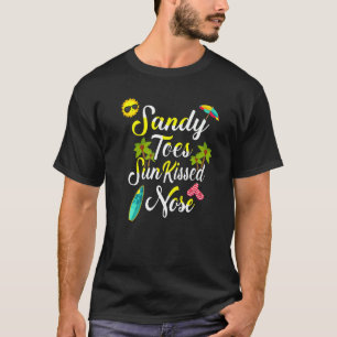 Camiseta Sandy Toes Sun Nose Tropical Summer Vacay