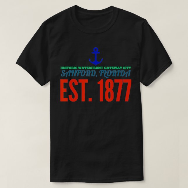 Camiseta Sanford Florida Histórico Waterfront Gateway City  (Diseño del anverso)