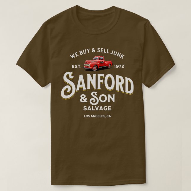 Camiseta Sanford Son Salvage Compramos y vendemos basura Es (Diseño del anverso)