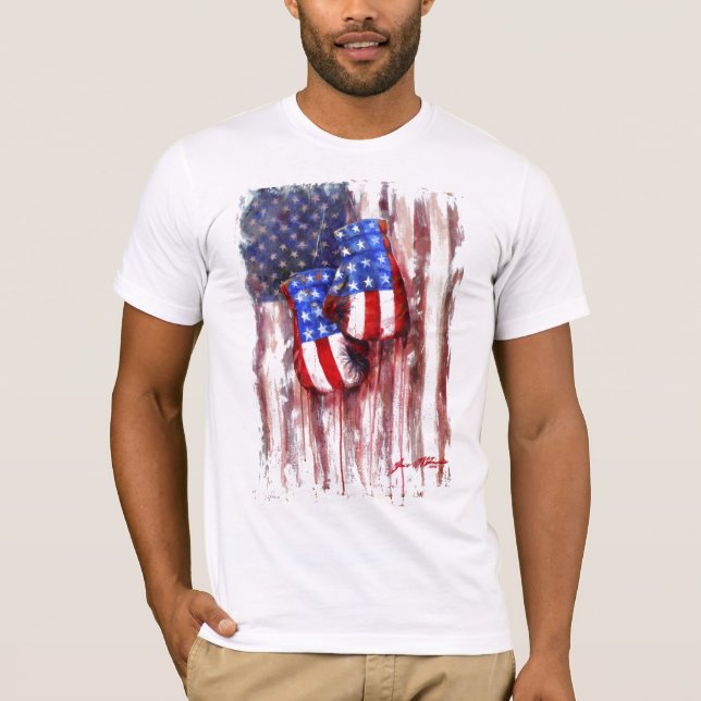 Camiseta Sangre, blanco, y azul (tradición americana del (Anverso)