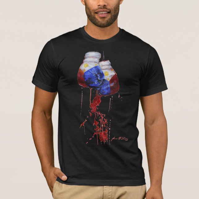 Camiseta Sangre de la oscuridad filipina del guerrero (Anverso)