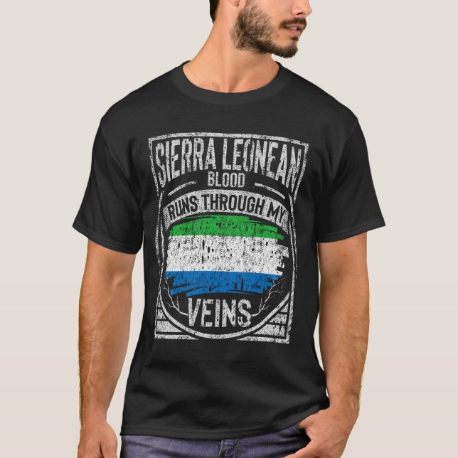 Camiseta Sangre de Sierra Leona corre por mis venas (Anverso)