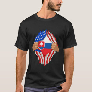 Camiseta Sangre eslovaca dentro de mí, regalo de la bandera