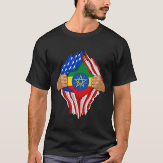 Camiseta Sangre etíope dentro de mí, regalo de bandera de E