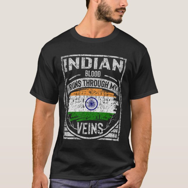 Camiseta sangre india corre por mis venas (Anverso)